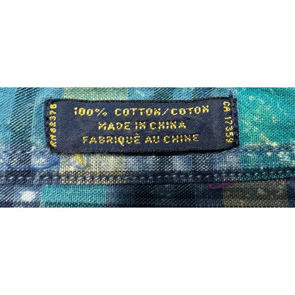 Colours by Alexander Julian Men's Plaid Highland Cow Button Up Shirt - Size L - Picture 5 of 5